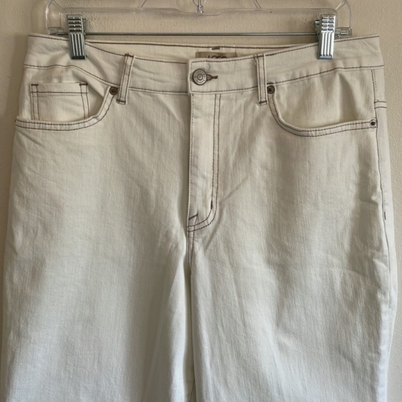 Logo by Lori Goldstein Wide Leg Jeans Women’s Size 8 Tall High Rise‎ White - Picture 4 of 11